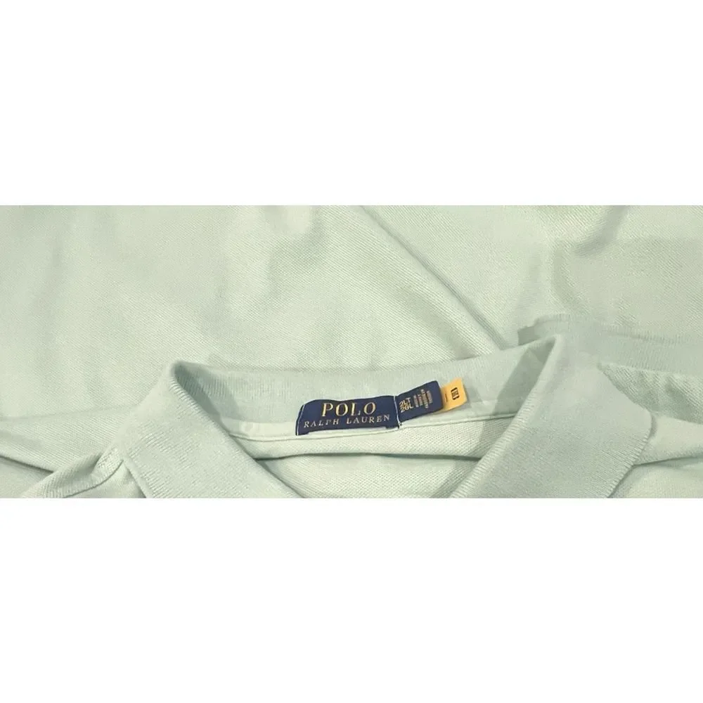 Polo Ralph Lauren Polo Shirt Men's Large Classic Fit 100% Cotton Mint Green 2XLT